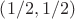 \left( 1 \slash 2 , 1 \slash 2 \right) \left( 1 \slash 2 , 1 \slash 2 \right)