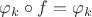 $\varphi_k\circ f=\varphi_k$
