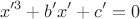 $$x'^3+b'x'+c'=0$$