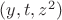 $(y,t,z^2)$