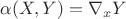 $\alpha(X,Y)=\nabla _xY$