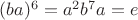 $(ba)^6=a^2b^7a=e$