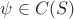 $\psi\in C(S)$