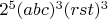 $2^5(abc)^3(rst)^3$