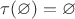 $\tau(\varnothing) = \varnothing$