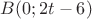 $B(0;2t-6)$