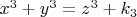 $x^3+y^3=z^3+k_3$