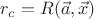 $r_c = R(\vec{a},\vec{x})$