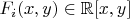 $F_i(x,y)\in \mathbb R[x,y]$