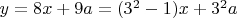 $y=8x+9a =(3^2-1)x+3^2a$