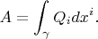 $$A=\int_\gamma Q_idx^i.$$