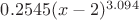 $0.2545 (x - 2)^{3.094}$