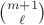 $\binom{m+1}{\ell}$