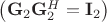 $\left( {{{\bf{G}}_2}{\bf{G}}_2^H = {{\bf{I}}_2}} \right)$ $\left( {{{\bf{G}}_2}{\bf{G}}_2^H = {{\bf{I}}_2}} \right)$