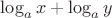 $\log_a x+\log_ay$