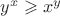 $y^x\geqslant x^y$