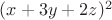 $(x+3y+2z)^2$