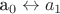a_0 \leftrightarrow a_1