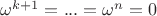 $\omega^{k+1}=...=\omega^n=0$ $\omega^{k+1}=...=\omega^n=0$
