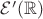 $\cal{E}'(\mathbb R)$