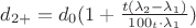 $ d_{2+}=d_{0}(1+\frac{t(\lambda_{2}-\lambda_{1})}{100_{t}\cdot\lambda_{1}}) $