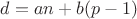 $d=an+b(p-1)$