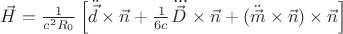 $\vec H = \frac{1}{c^2R_0} \left [ \ddot {\vec d}\times \vec n + \frac{1}{6c}\dddot {\vec D}\times \vec n + (\ddot {\vec m}\times \vec n)\times \vec n \right ]$