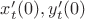 $x'_t(0),y'_t(0)$ $x'_t(0),y'_t(0)$