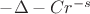 $-\Delta - C r^{-s}$