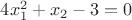 $4x_1 ^2+x_2-3=0$