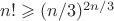$n!\geqslant(n/3)^{2n/3}$