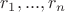 $r_1,...,r_n$ $r_1,...,r_n$