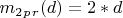 $ m_2_p_r (d)=2*d $