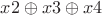 $x2\oplus x3 \oplus x4$