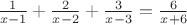 $\frac{1}{x-1}+\frac{2}{x-2}+\frac{3}{x-3}=\frac{6}{x+6}$