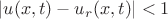 $|u(x,t)-u_{r}(x,t)|<1$