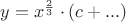 $y=  x^{\frac{2}{3}}\cdot (c+...)$