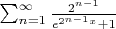 $\sum_{n=1}^\infty \frac{2^{n-1}}{e^{2^{n-1}x}+1}$
