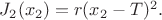 $J_2(x_2)=r(x_2-T)^2.$
