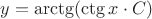 $y=\arctg (\ctg x\cdot C)$