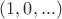$(1, 0, ...)$