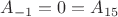$A_{-1}=0=A_{15}$