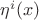 $\eta^{i}(x)$