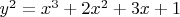 $y^2=x^3+2x^2+3x+1$