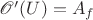 $\mathscr O'(U)=A_f$