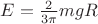 $ E = \frac{2}{3\pi}mgR$