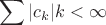 $$\sum |c_k|k < \infty$$