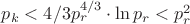 $p_k<4/3p^{4/3}_r \cdot \ln p_r<p^2_r$