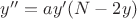 $y''=ay'(N-2y)$