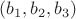 $(b_{1},b_{2},b_{3})$